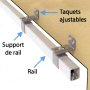 Kits support simple rail sur mur