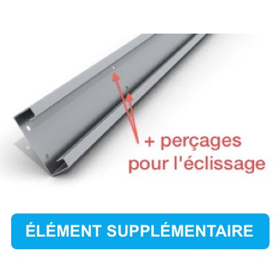 Profil C de 160 spécial éclisse pour travée de 6 mètres - Élément supplémentaire
