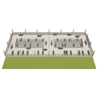 Bâtiment spécial laitières tout équipé