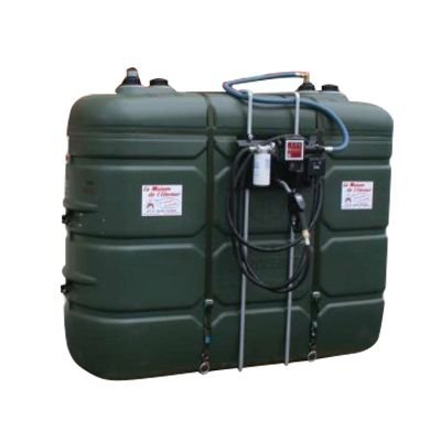 Station fuel PEHD double-paroi avec pompe 56L/mn (2000L)