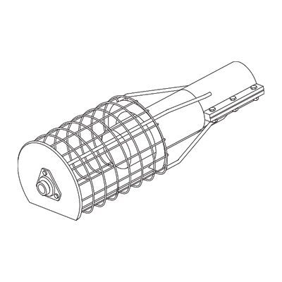 Cage de sécurité pour vis sans fin Ø100mm