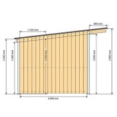 Abri à chevaux Douglas 3x3