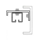 Kit support simple rail sur poutrelle sans UPN (pour porte de 3,06m de large)