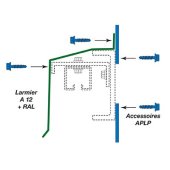 Kit support simple rail sur poteau (pour porte de 5,06m de large)