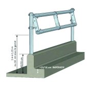 Panneau d'engraissement deux tubes 6m